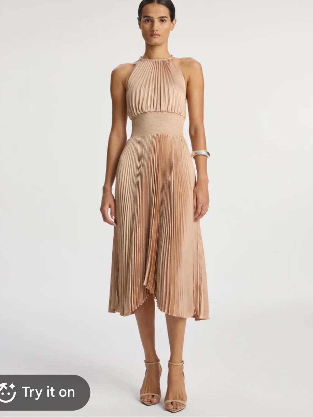 A.L.C. Renzo II Satin Pleated Dress Bella size 6